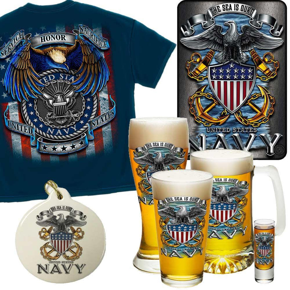 Navy Proud Holiday Gift Set-Military Republic