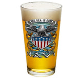 Navy The Sea Is Ours Pint Glasses-Military Republic