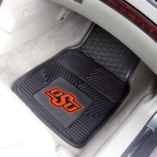 Oklahoma State University 2pk Heavy Duty Vinyl Car Mat Set - Military Republic