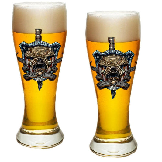 Once A Marine Always A Marine Pilsner Glasses Set-Military Republic