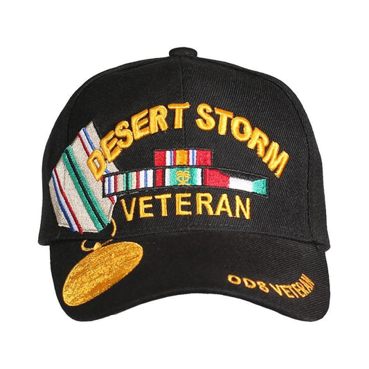Operations Desert Storm Medal Veteran Embroidered Hat-Military Republic