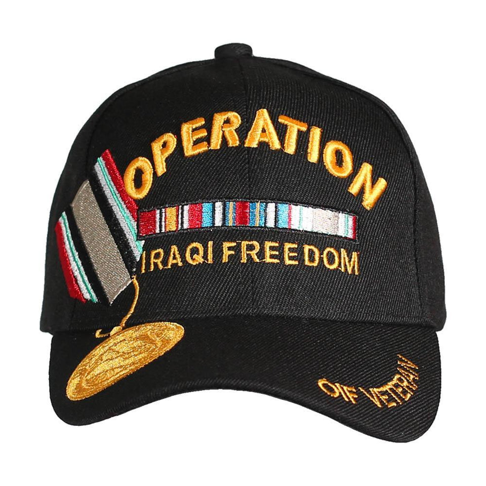 Operation Iraqi Freedom Veteran Medal Cap - Black - Military Republic