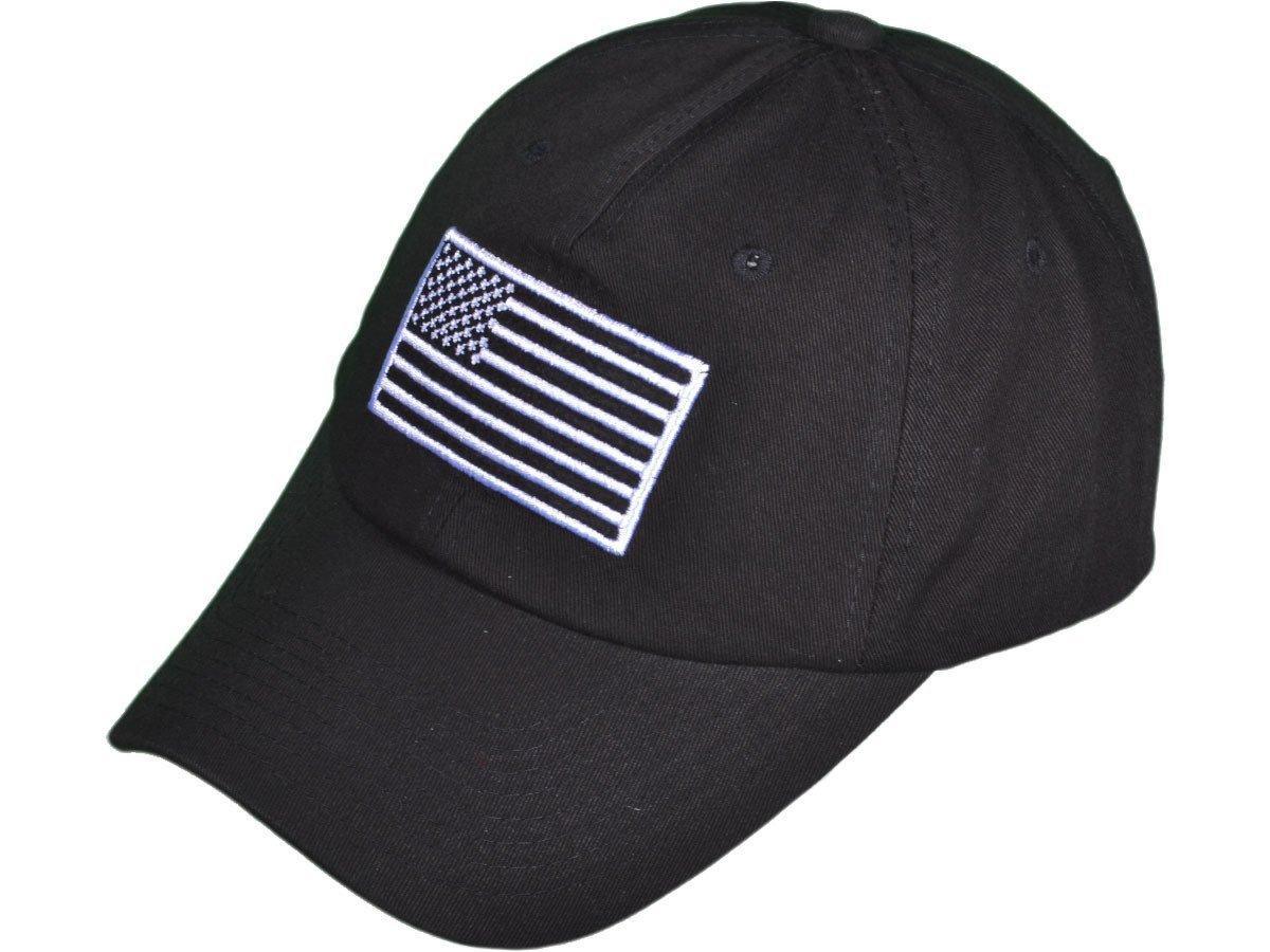 Patriotic USA Flag Embroidered Hat (Black and Green Camo)-Military Republic