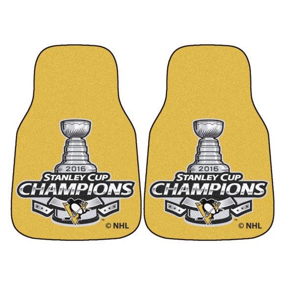 Pittsburgh Penguins 2016 Stanley Cup Champions 2Pk Carpet Car Mat Set - Military Republic
