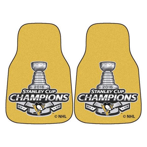 Pittsburgh Penguins 2016 Stanley Cup Champions 2Pk Carpet Car Mat Set - Military Republic