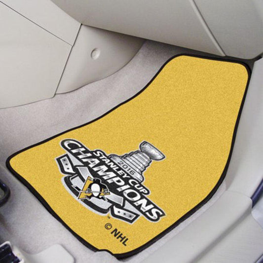 Pittsburgh Penguins 2016 Stanley Cup Champions 2Pk Carpet Car Mat Set - Military Republic