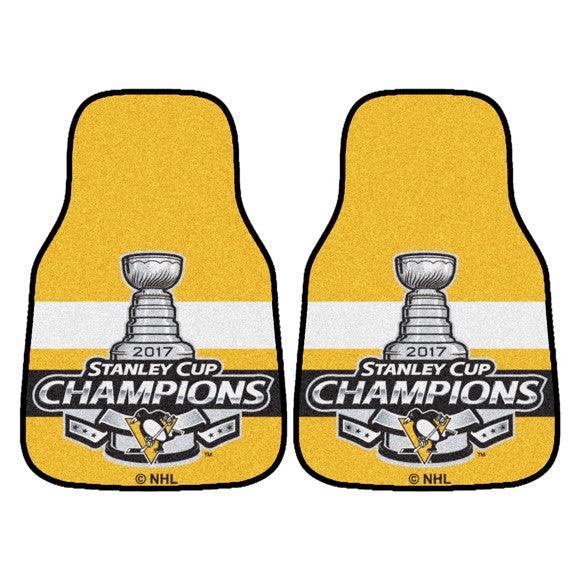 Pittsburgh Penguins 2017 Stanley Cup Champions 2Pk Carpet Car Mat Set - Military Republic