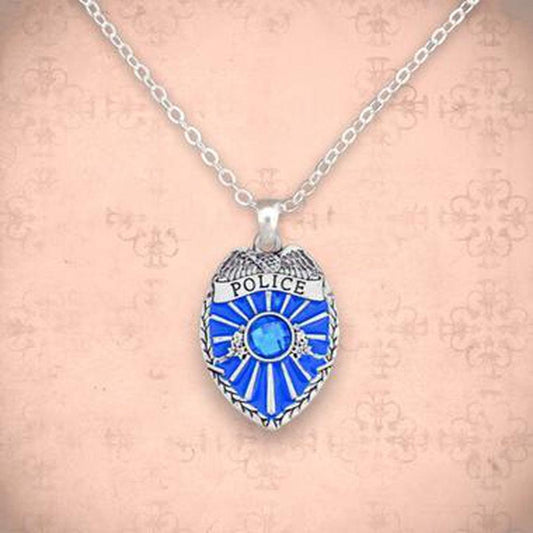 Police Badge Necklace-Military Republic