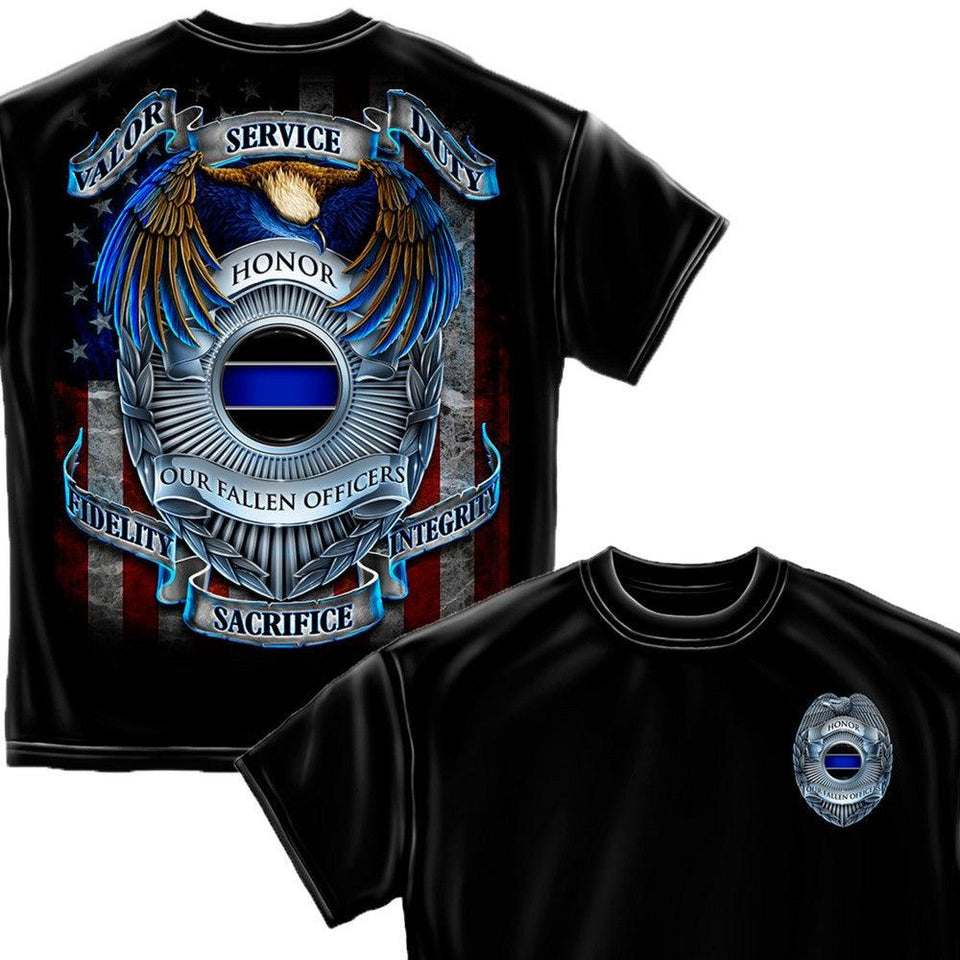 Police Honor Our Heroes T-Shirt-Military Republic