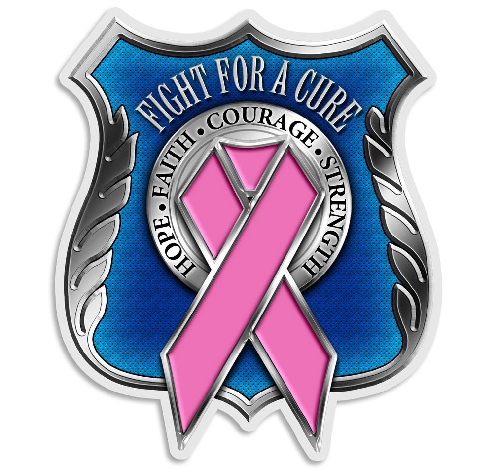 POLICE Race for a Cure Cancer Awareness Decal-Military Republic
