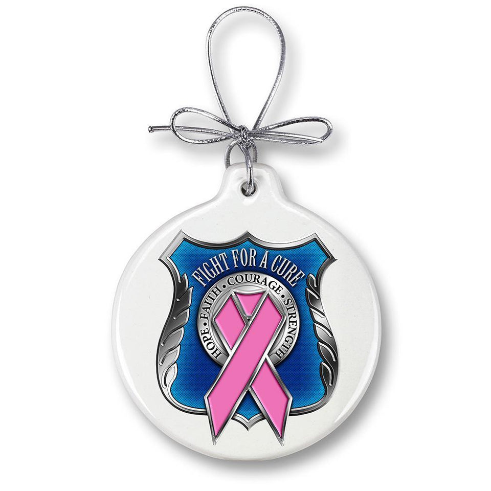 Police Race For A Cure Christmas Ornament - Military Republic