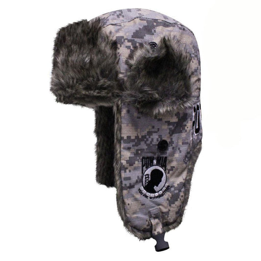 Dakota Dan POW-MIA Camo Faux Rabbit Fur Aviator Cap - Military Republic