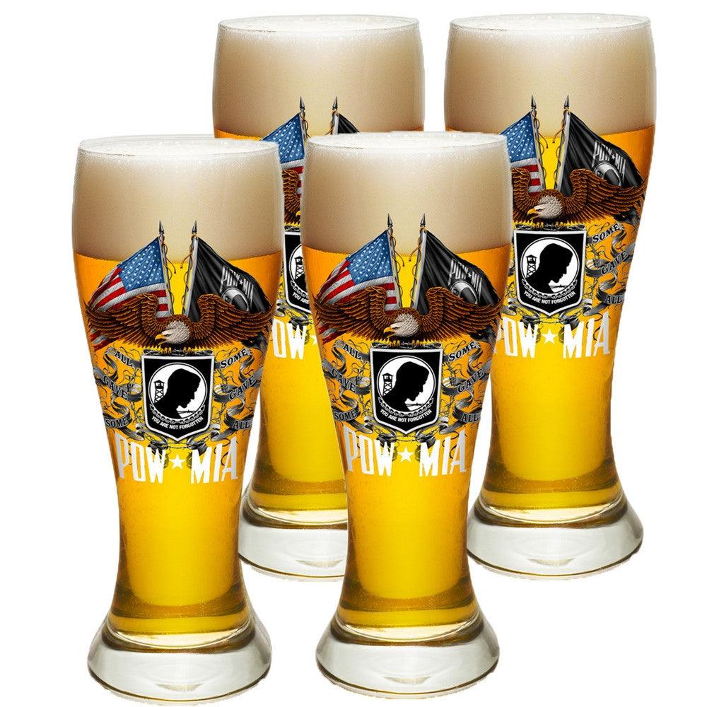 POW MIA Double Flag Pilsner Glass Set-Military Republic