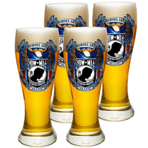 POW MIA Heroes Pilsner Glass Set-Military Republic