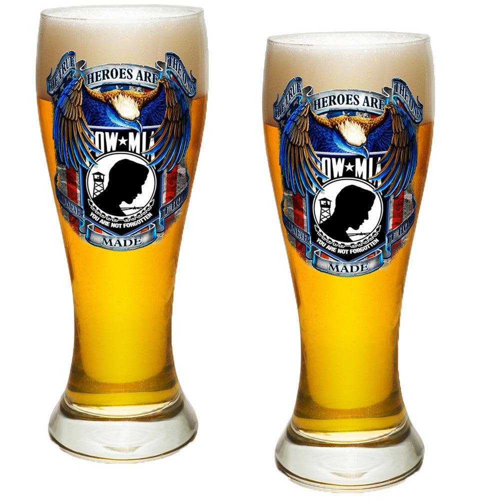 POW MIA Heroes Pilsner Glass Set-Military Republic