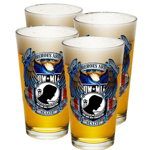 POW MIA Heroes Pint Glasses-Military Republic