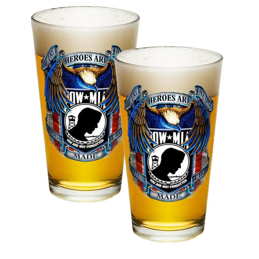 POW MIA Heroes Pint Glasses-Military Republic