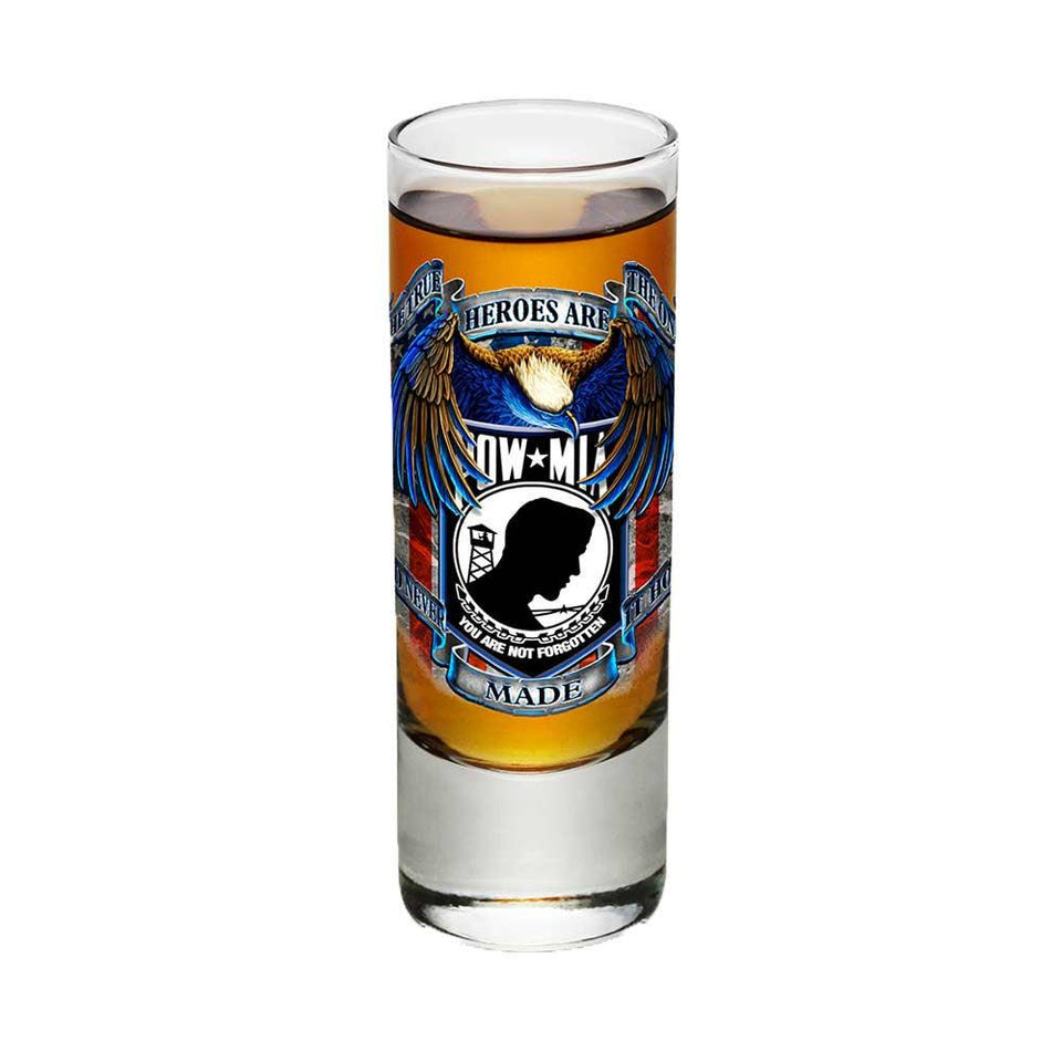 POW MIA Heroes Shot Glasses-Military Republic