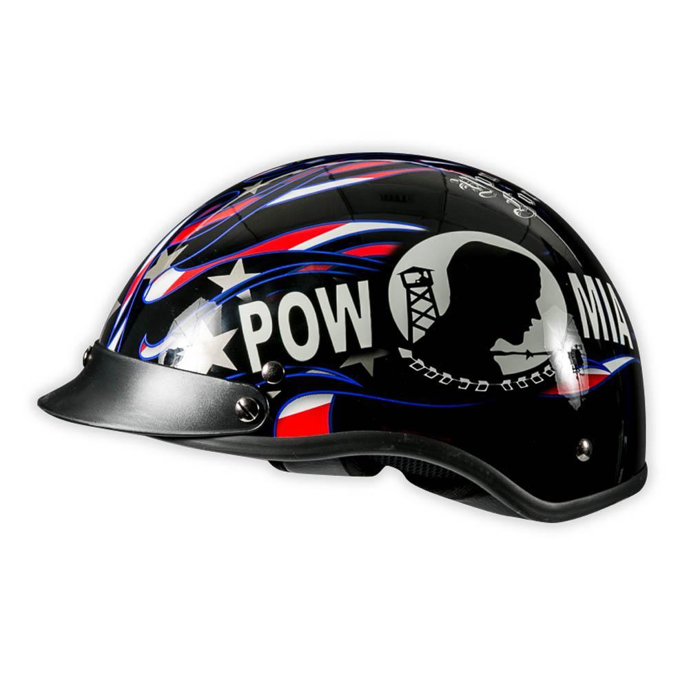 POW-MIA Motorcycle Half Helmet - Military Republic