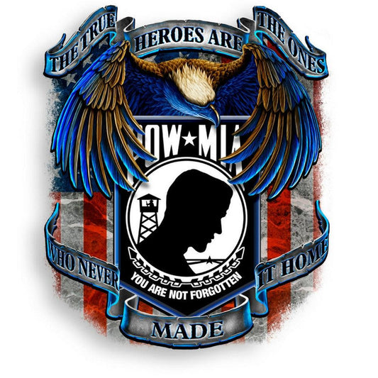 POW MIA True Heroes Decal-Military Republic