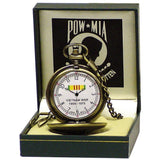 POW MIA Vietnam War Memorial Pocket Watch With Gift Box - Military Republic
