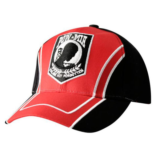 "POW★MIA YOU ARE NOT FORGOTTEN" Red & Black Cap - Military Republic