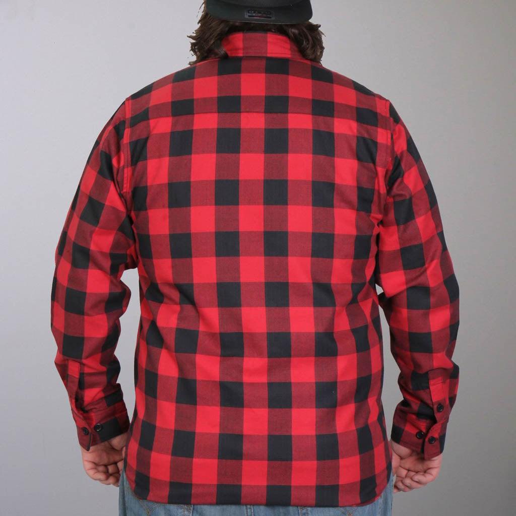 Red and Black Long Sleeve Flannel Shirt - Military Republic