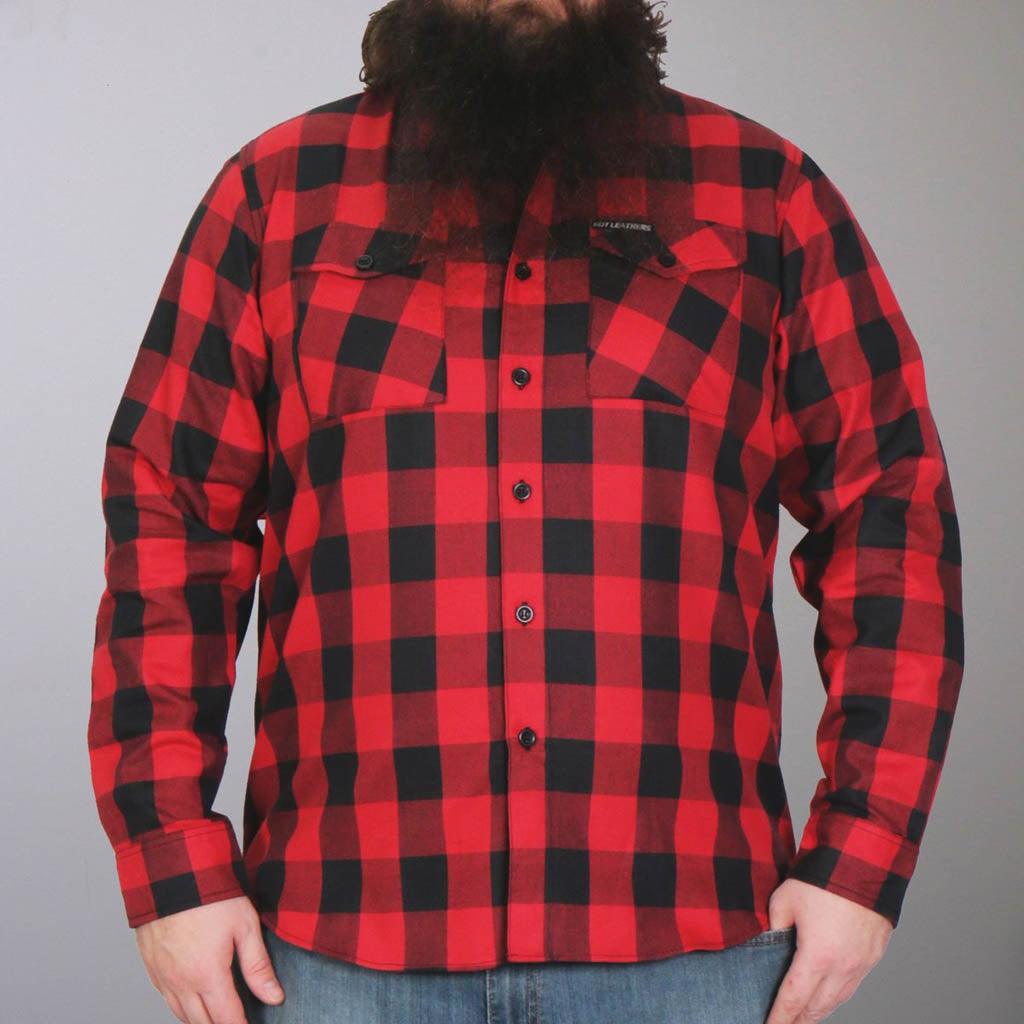 Red and Black Long Sleeve Flannel Shirt - Military Republic