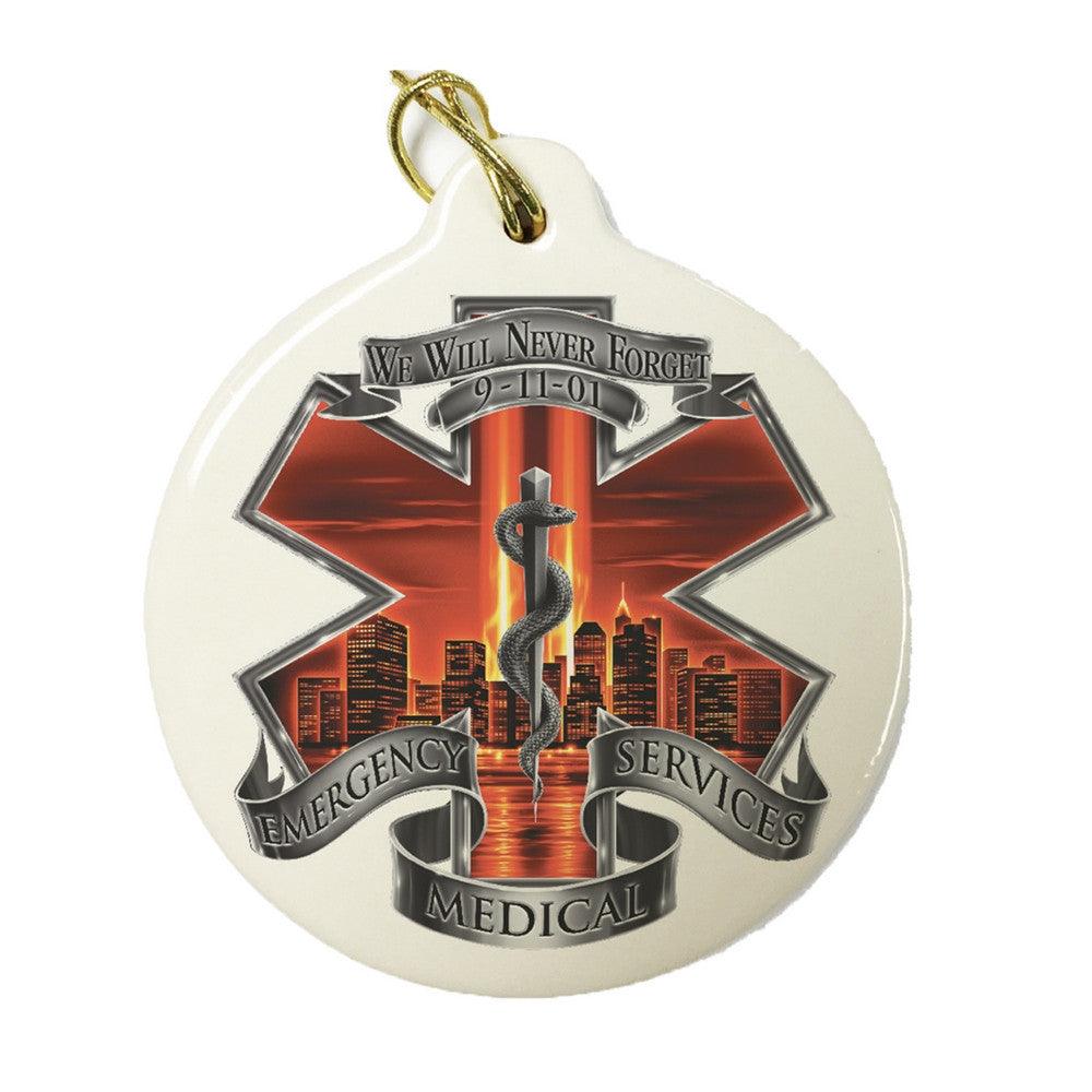 Red High Honor EMS Christmas Ornament-Military Republic