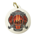 Red High Honor Firefighter Christmas Ornament-Military Republic