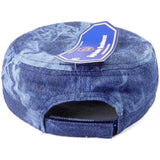 Rhinestone Cadet Cap USA Star - Splash Dark Denim-Military Republic