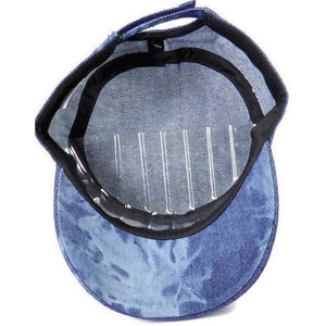 Rhinestone Cadet Cap USA Star - Splash Dark Denim-Military Republic