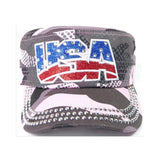 Rhinestone Cadet Hat USA - Pink Camo-Military Republic