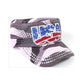 Rhinestone Cadet Hat USA - Pink Camo-Military Republic