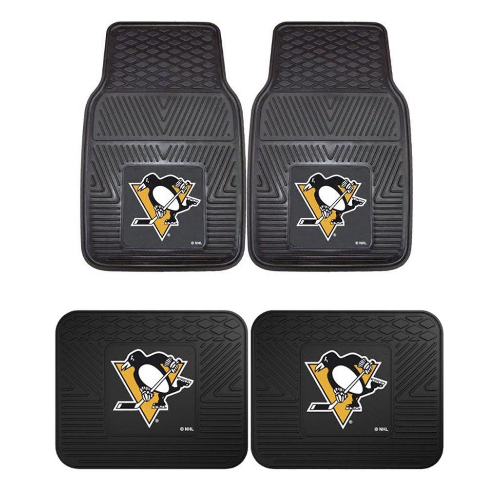 Pittsburgh Penguins 2pk Heavy Duty Vinyl Car Mat Set - Military Republic