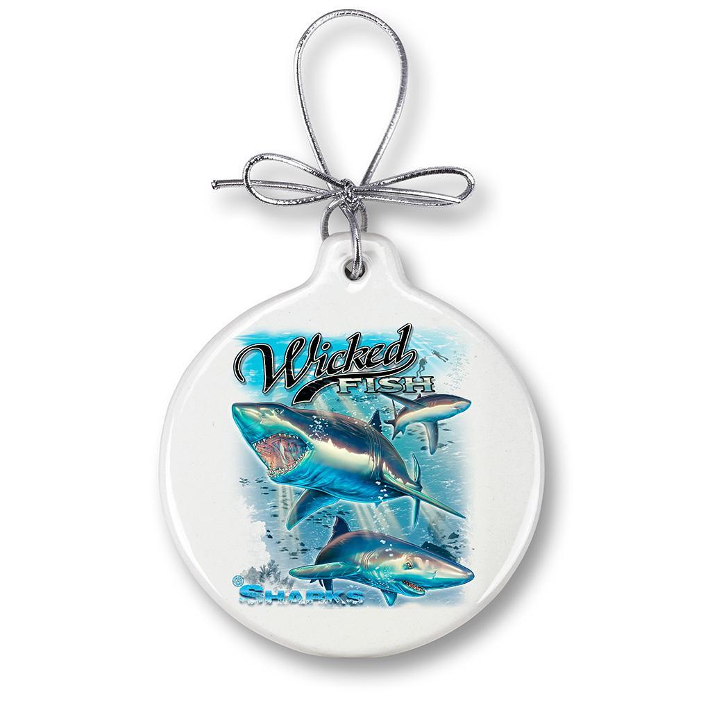 Shark Fishing Christmas Ornament - Military Republic