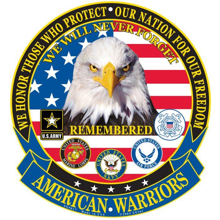 American Warriors Aluminum Sign - Military Republic