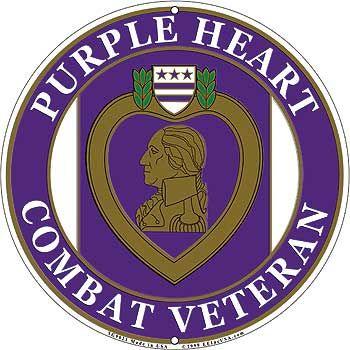 Purple Heart Aluminum Sign - Military Republic