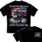 Stand For The Flag Kneel And Take Aim Premium Men's T-Shirt - Military Republic