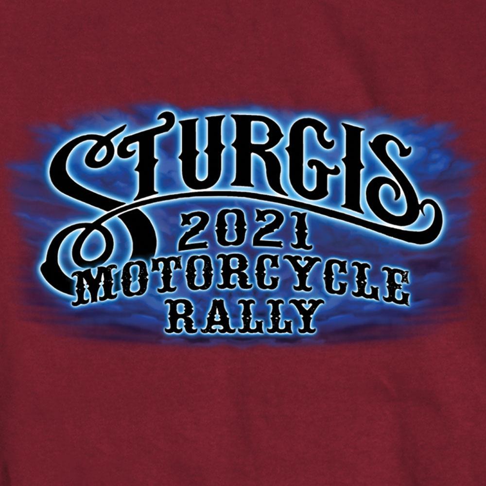 Sturgis 2021 Motorcycle Rally #1 Design American Spirit T-Shirt - Maroon - Military Republic