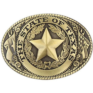 Texas State Pride Star Zinc Alloy Belt Buckle - Military Republic
