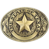 Texas State Pride Star Zinc Alloy Belt Buckle - Military Republic