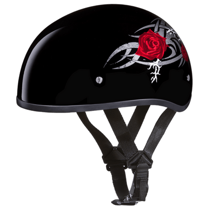 Roses and Thorns Motorcycle Half Helmet - Military Republic