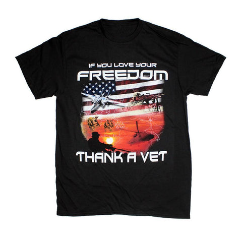 Thank a Vet Patriotic T-Shirt-Military Republic