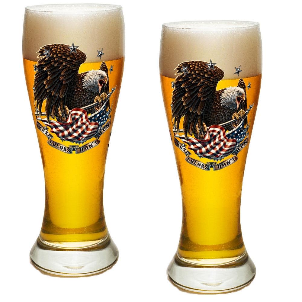 These Colors Don't Run Pilsner Glass Set-Military Republic
