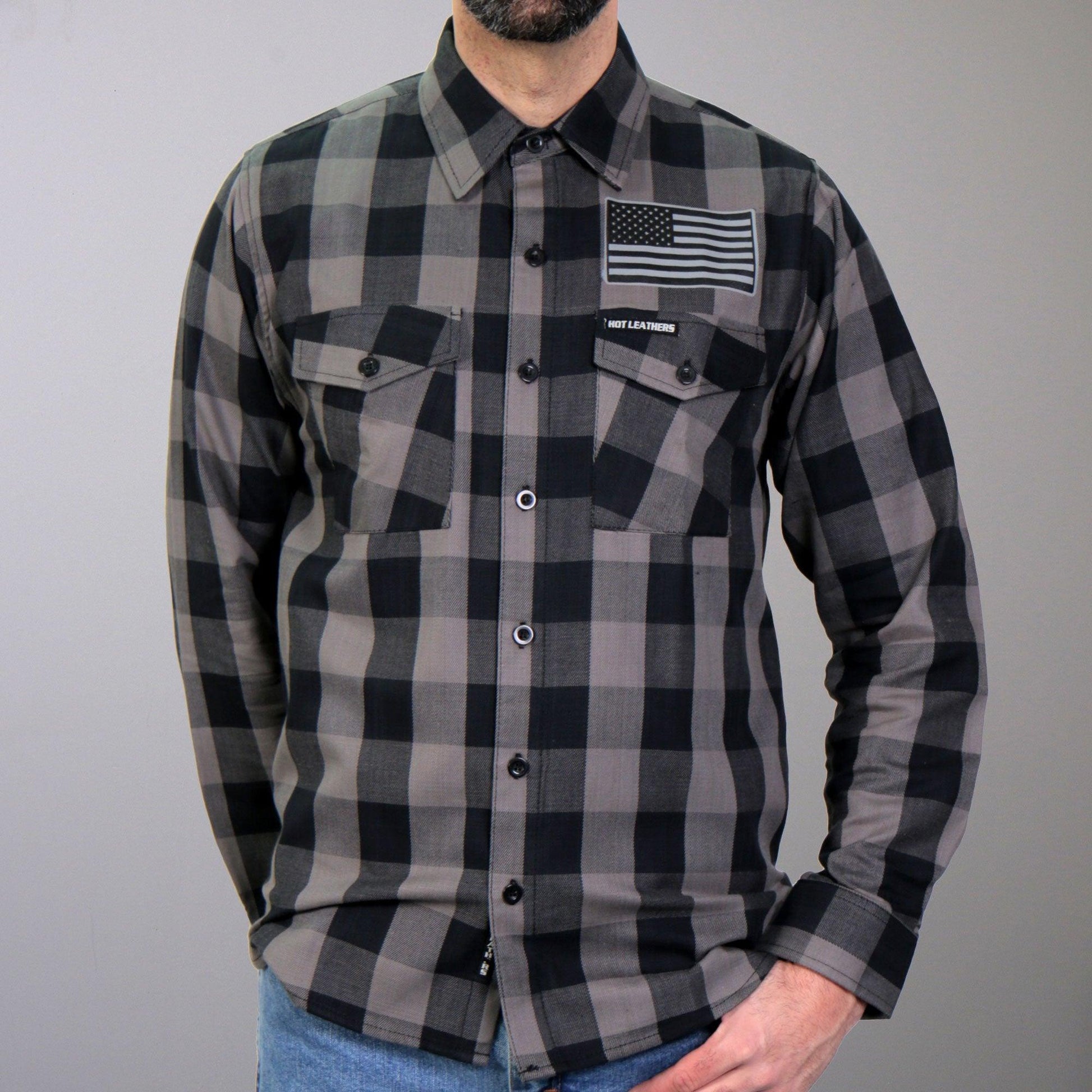 Long Sleeve Tribal Eagle Biker Flannel Shirt for Men - Military Republic