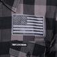 Long Sleeve Tribal Eagle Biker Flannel Shirt for Men - Military Republic
