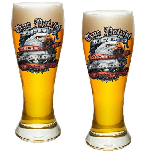 True Patriot Pilsner Glass Set-Military Republic