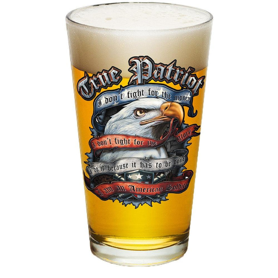 True Patriot Pint Glasses-Military Republic