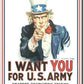 Uncle Sam "I Want You" Tin Sign-Military Republic